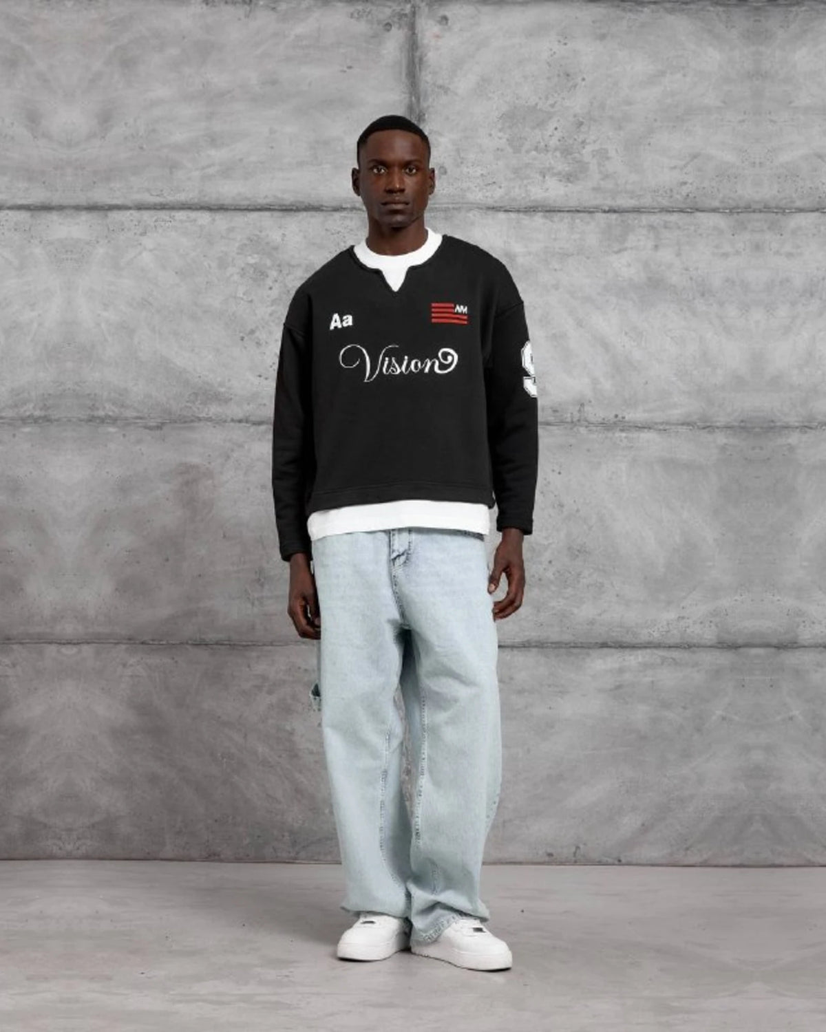 Vision 9 Jersey Sweatshirt in Black by Withinblack