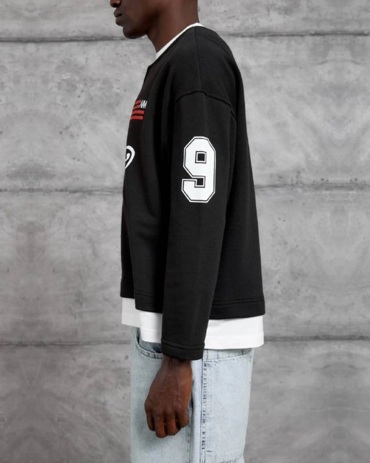 Vision 9 Jersey Sweatshirt in Black by Withinblack - view 3