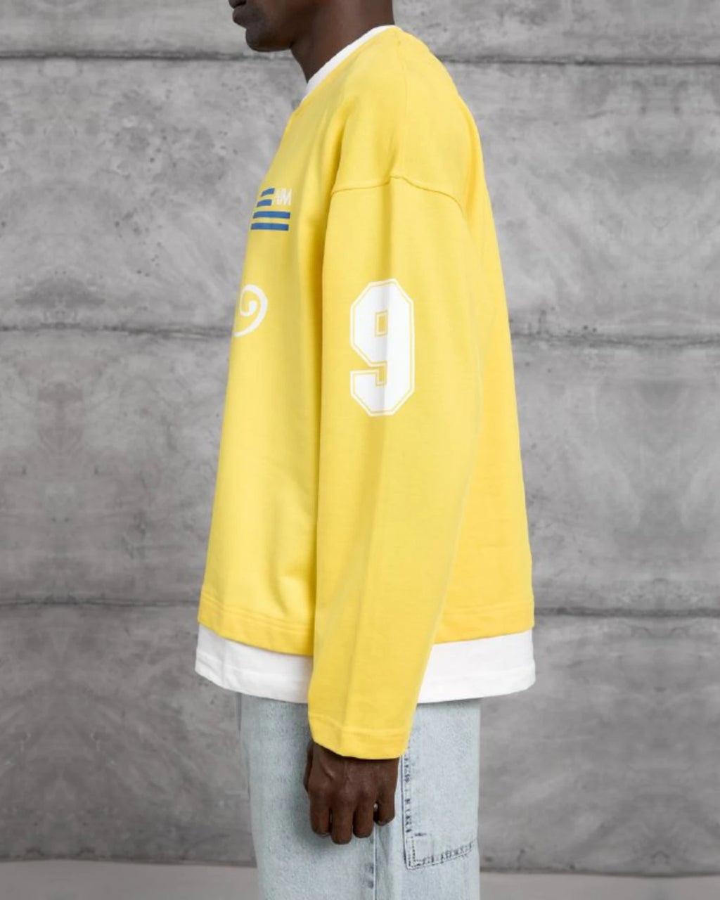Vision 9 Jersey Sweatshirt in Yellow by Withinblack - view 2