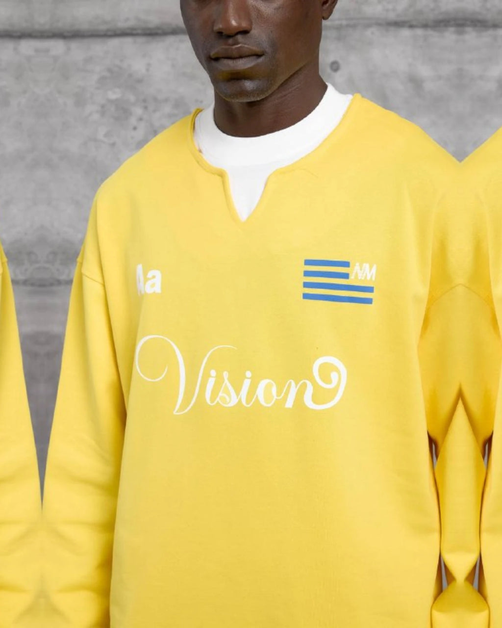 Vision 9 Jersey Sweatshirt in Yellow by Withinblack - view 3