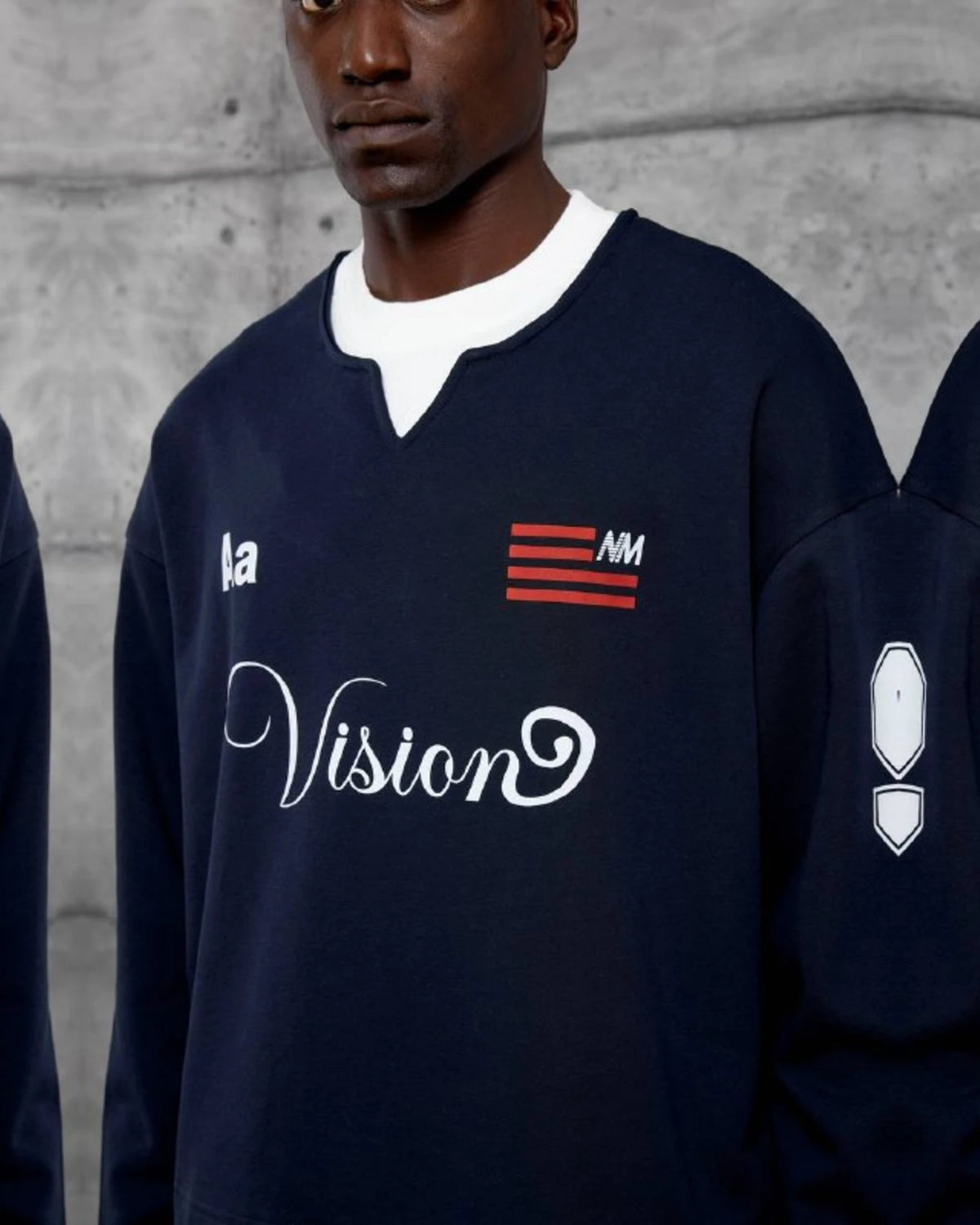 Vision 9 Jersey Sweatshirt in Navy by Withinblack - view 3