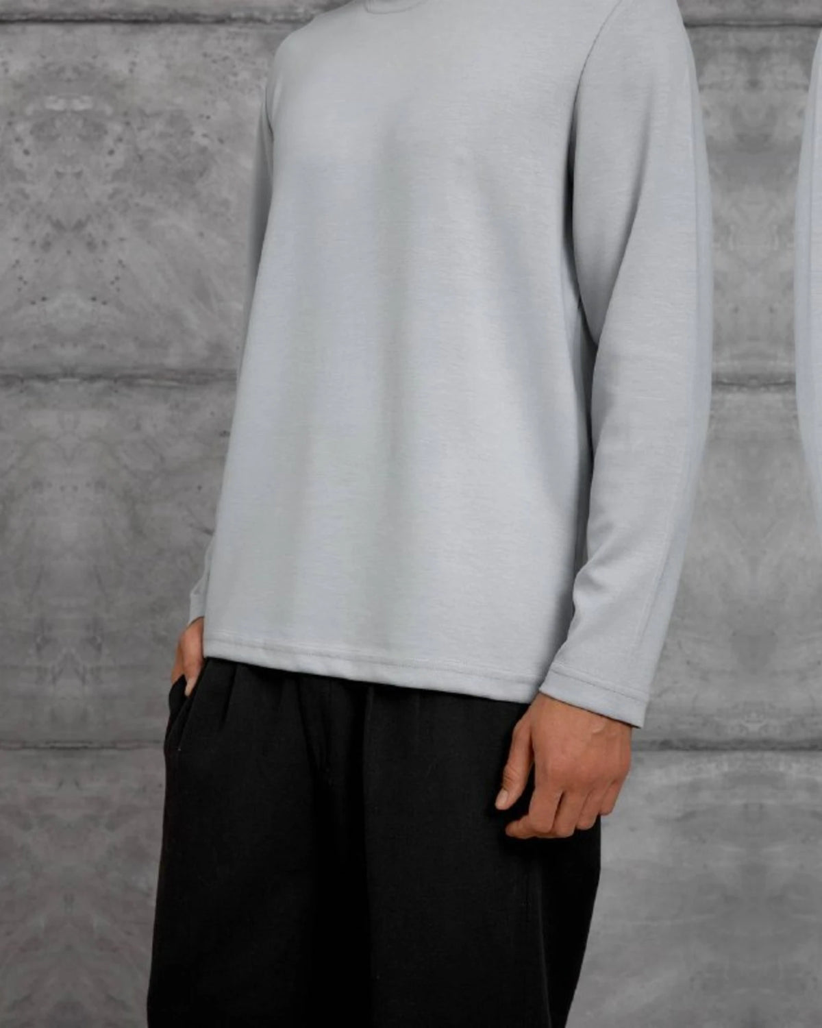 Essential Plain Long-Sleeve Sweatshirt in Gray by Withinblack - view 2