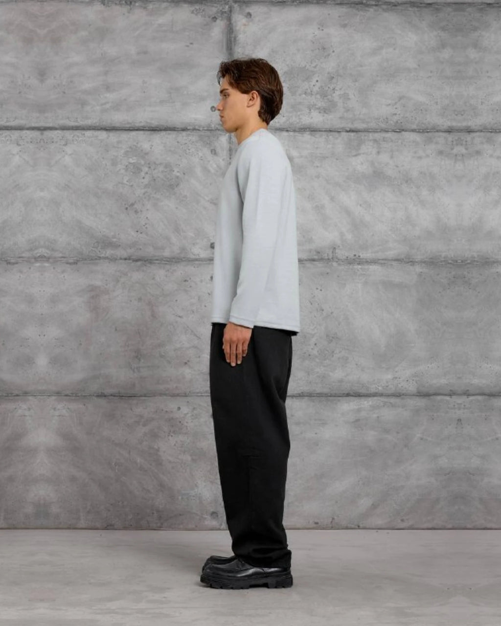 Essential Plain Long-Sleeve Sweatshirt in Gray by Withinblack - view 3