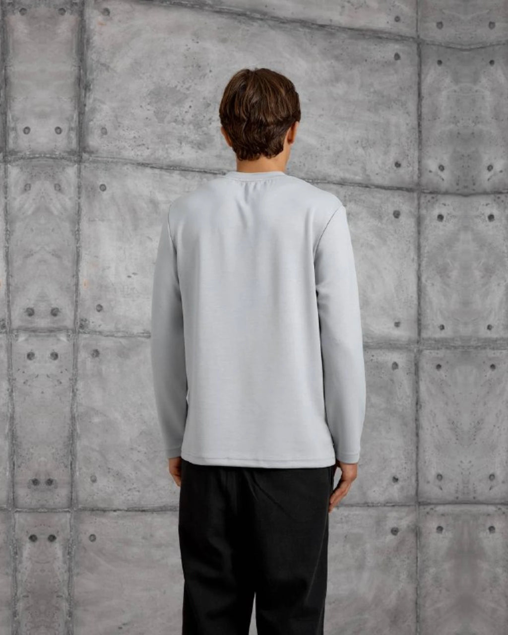Essential Plain Long-Sleeve Sweatshirt in Gray by Withinblack - view 4