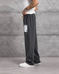 Label Patch Cotton Sweatpants in Anthracite by Withinblack
