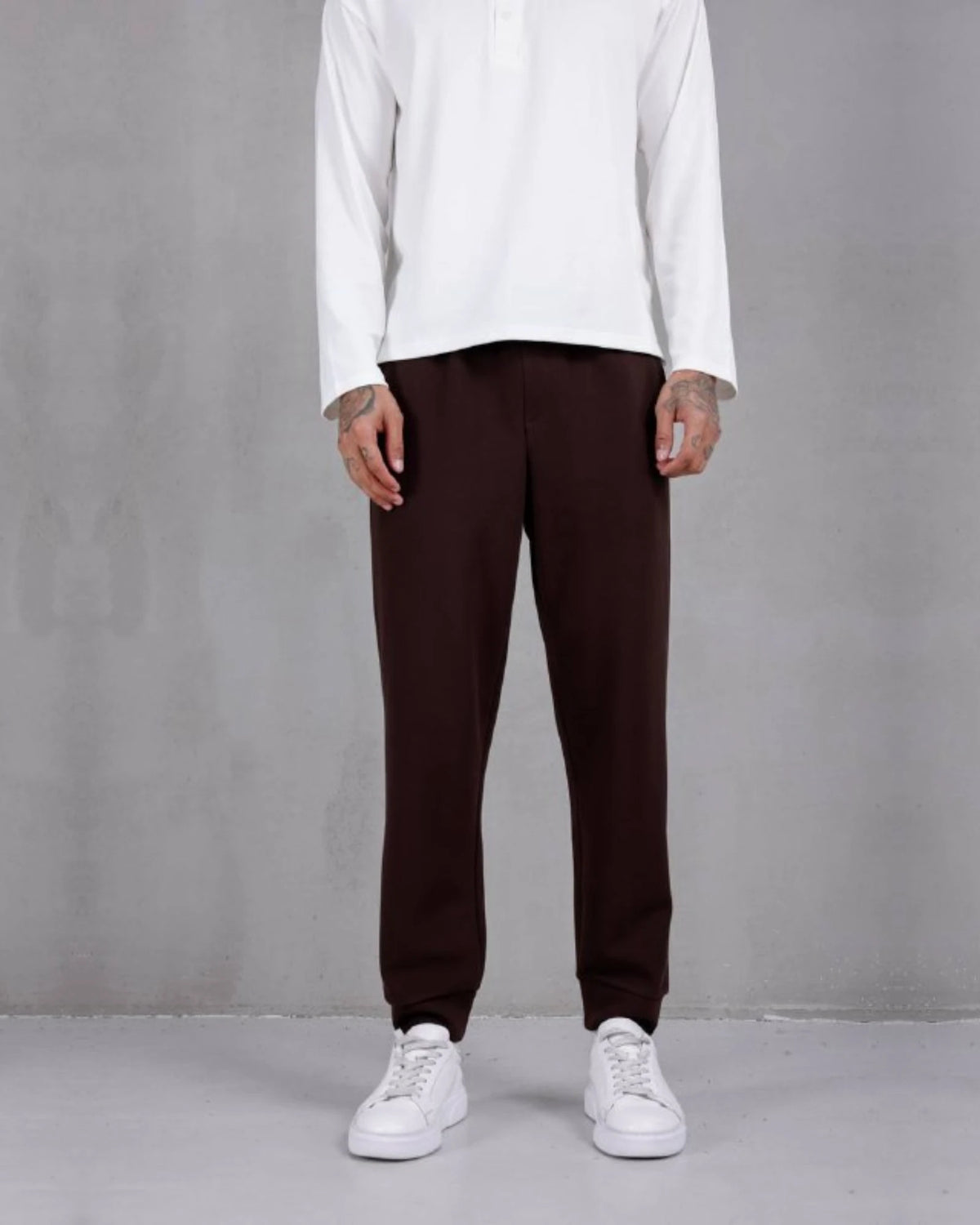 Nova Piqué Jogger Pants in brown, photo 1
