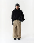 Ornament Patchwork Art Oversized Hoodie in black, photo 1