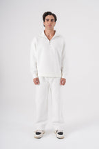 Unisex Oversize Half-Zip Sweatshirt & Baggy Sweatpants Set
