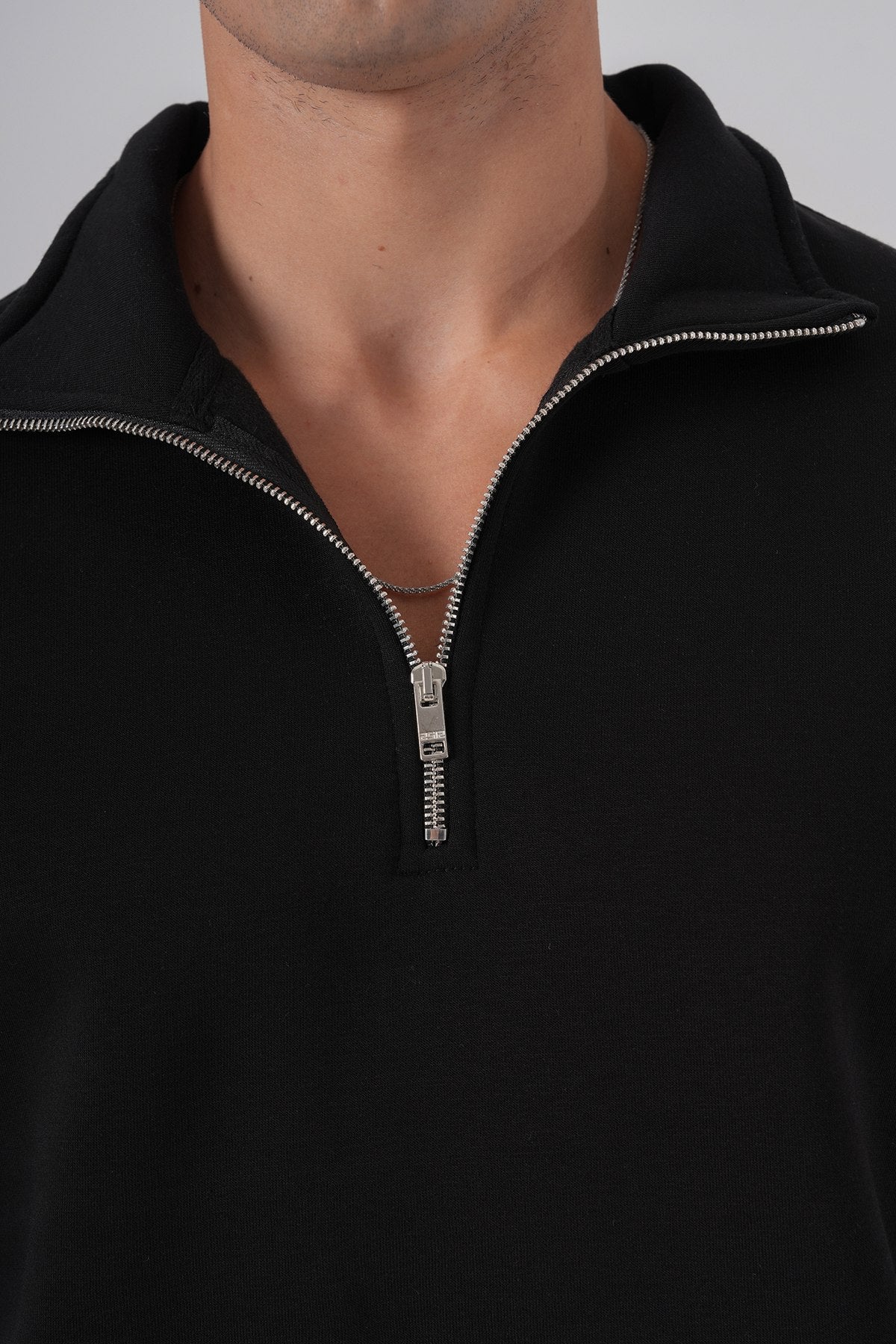 Unisex Oversize Half-Zip Sweatshirt & Baggy Sweatpants Set