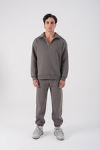 Unisex Oversize Half-Zip Sweatshirt & Baggy Sweatpants Set