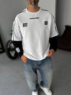 Unisex Graphic Print Oversize T-Shirt - American Football Style