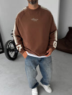 Unisex Oversize Sweatshirt with Varsity Stripes