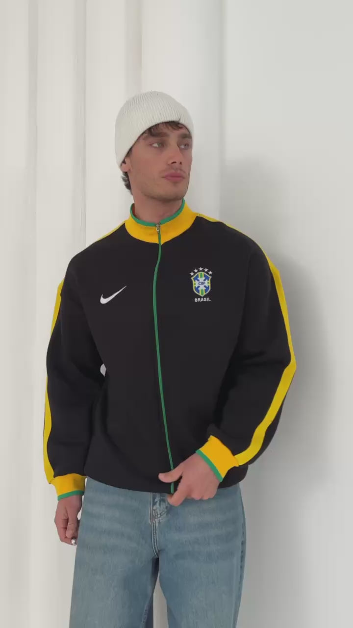 Brazil Football Retro Track Jacket.