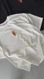 Oversize Embroidered T-Shirt – OSIMHEN 45 Flame & Stars Logo