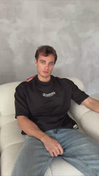 Men's Back Print Cotton T-Shirt / Souven Tapestry Graphic Tee