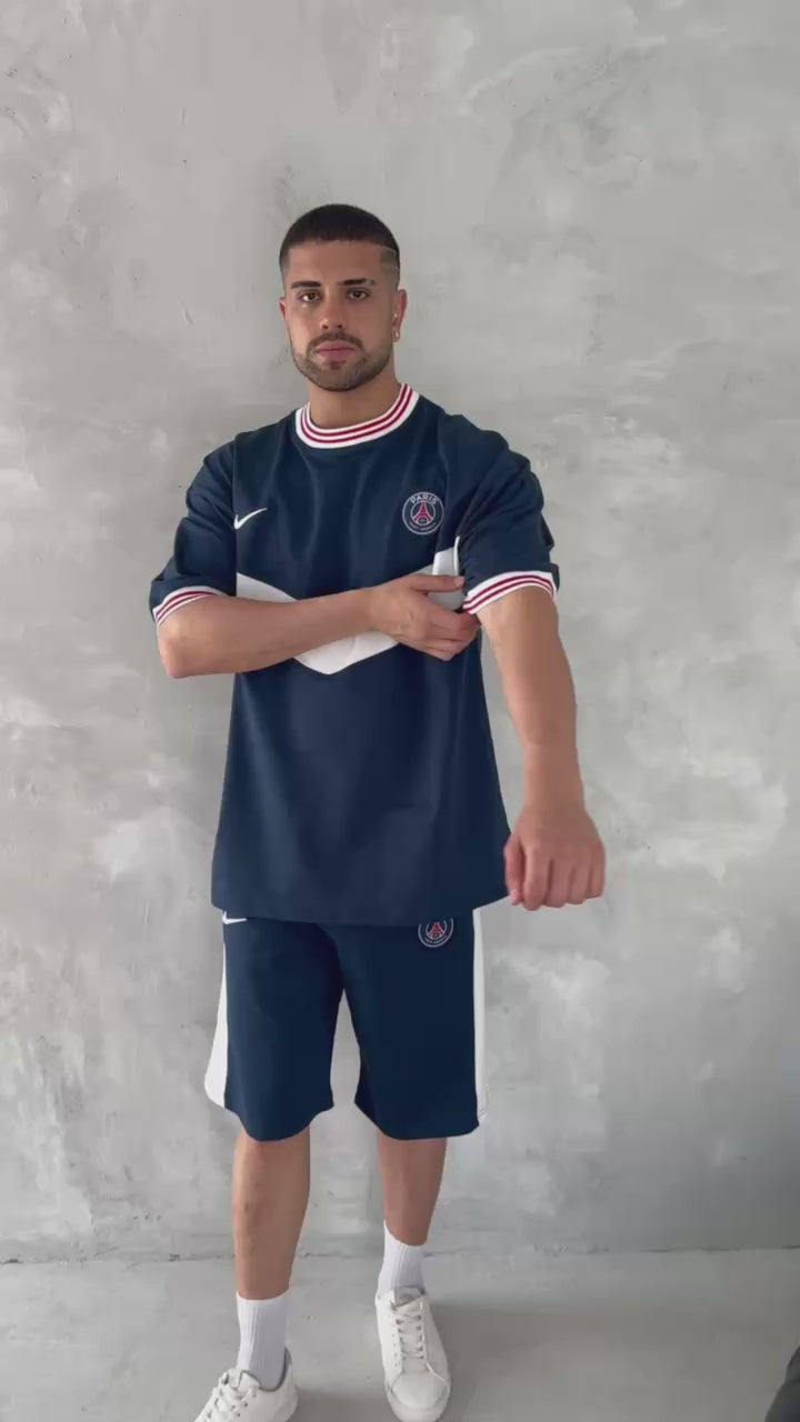 Chevron Victory Men's Polo & Shorts Set – Classic Football Style with Modern Edge