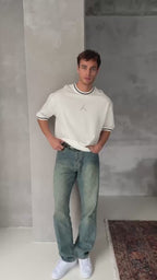 Jordan Logo Contrast Collar Cotton Tee