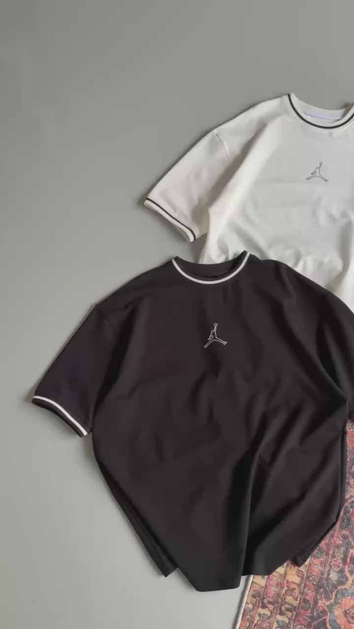 Jordan Logo Contrast Collar Cotton Tee
