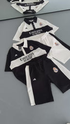 Elite Club Style Men's Polo & Shorts Set – Tailored Athletic Look with Crest Detail