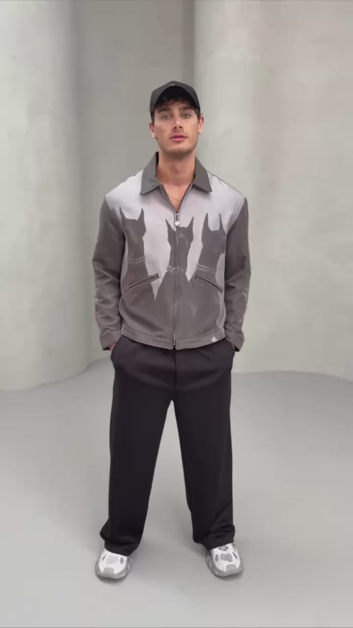 Doberman Graphic Zip Jacket