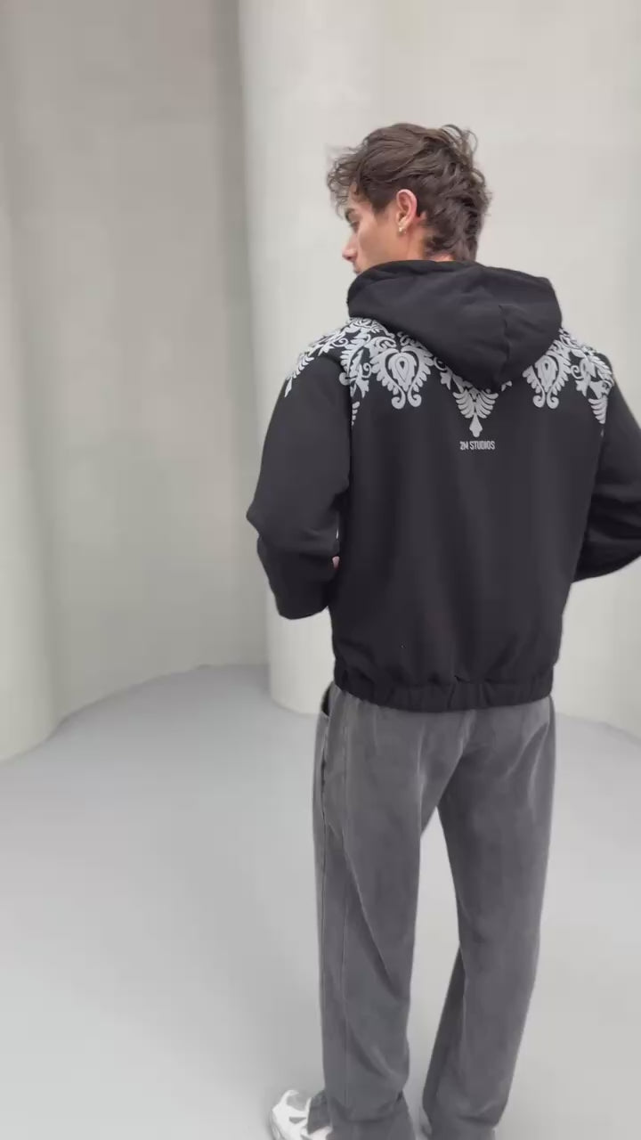 Baroque Y2K Zip-Up Hoodie