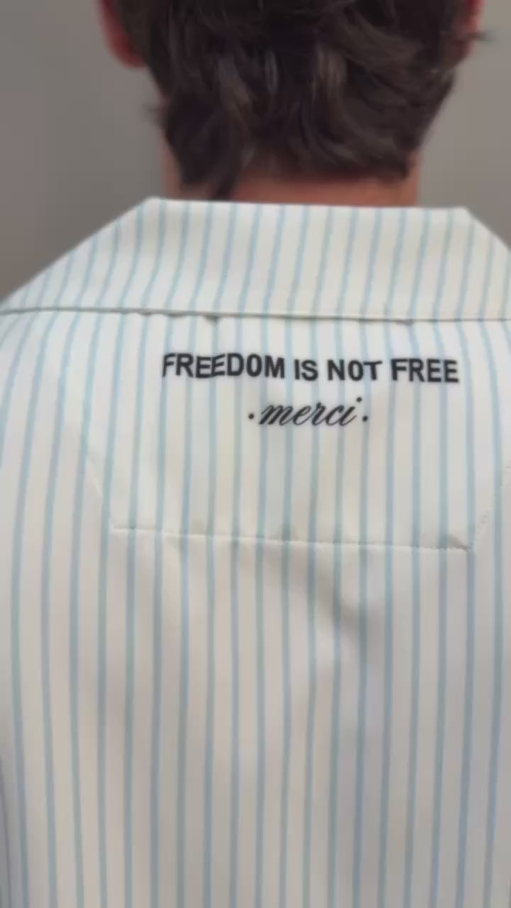 Striped Dog Print Shirt