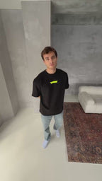 Neon Drip Cotton T-Shirt / Back Print Streetwear Tee