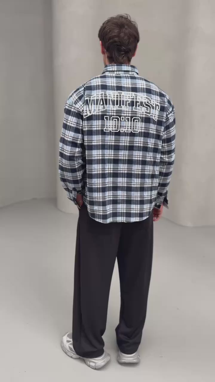 Manifest 10:10 Embroidered Flannel Shirt
