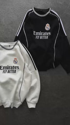 Real Madrid Emirates Piped Crewneck Sweatshirt