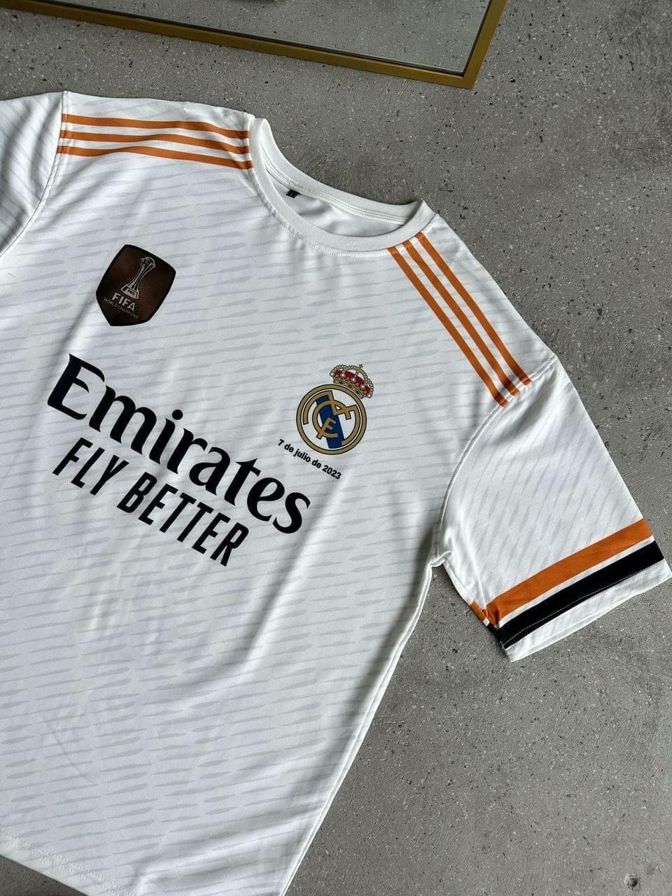 Real Madrid Oversized T-shirt with Logo - Lycra Blend Fabric for Comfort.