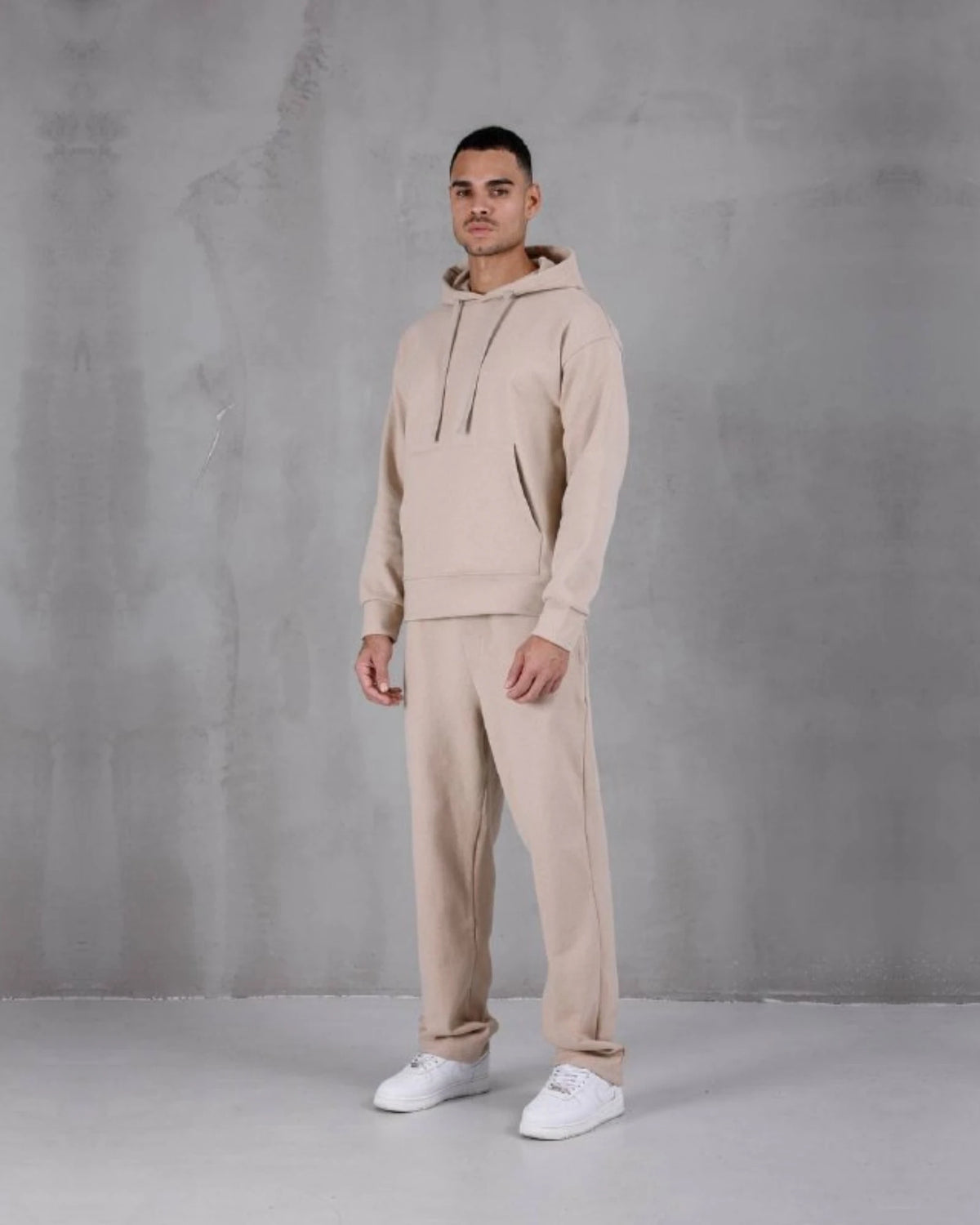Recycled Knit Baggy Jogger Pants in beige, photo 1