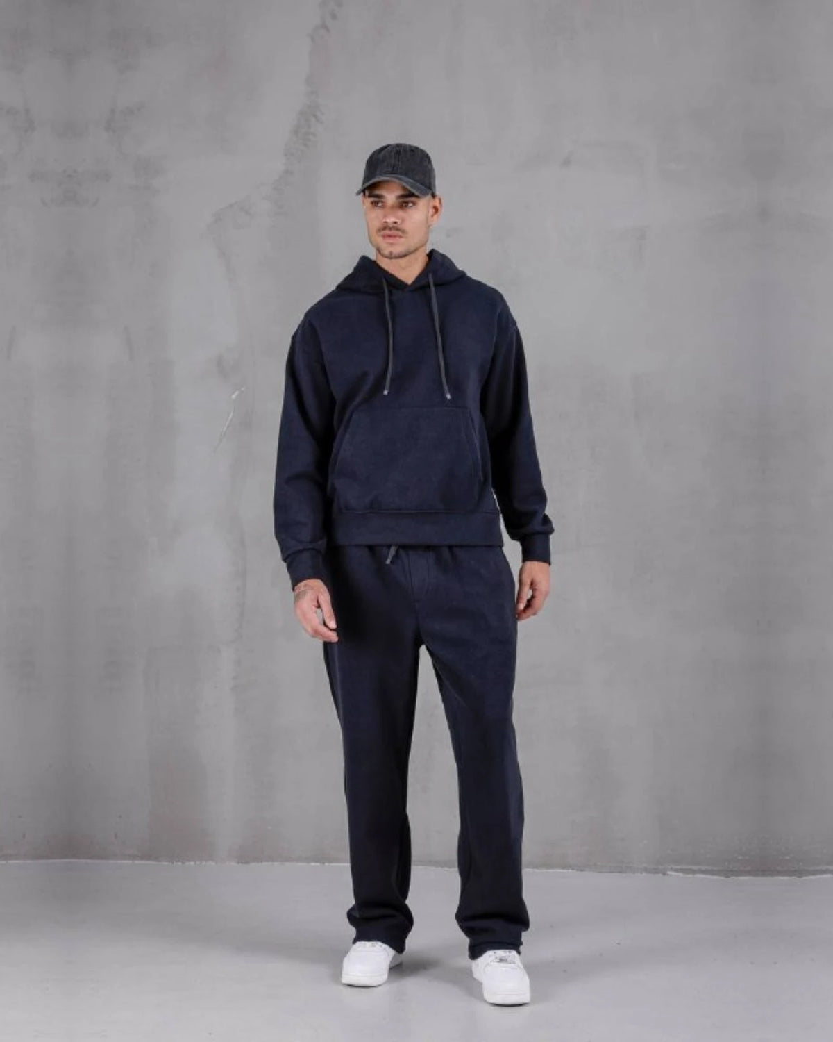 Recycled Knit Baggy Jogger Pants in black, photo 1