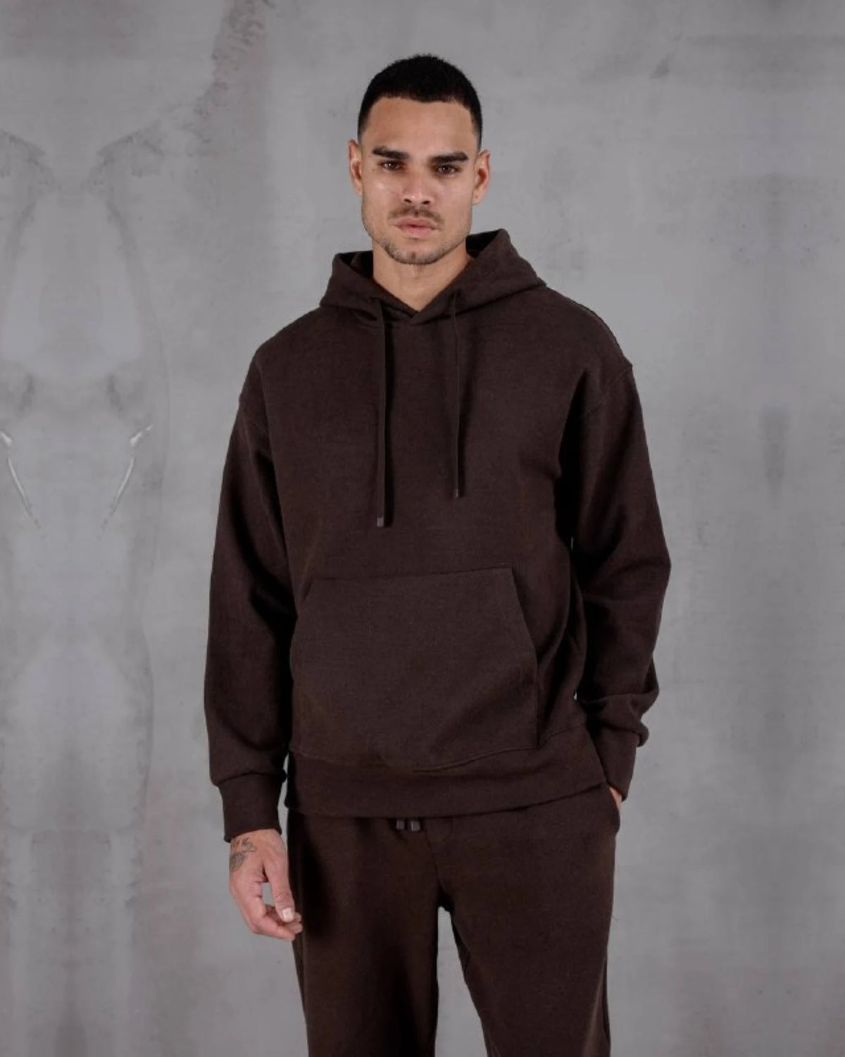 Recycled Knit Baggy Jogger Pants in brown, photo 1