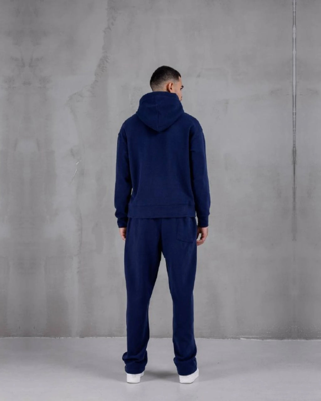 Recycled Knit Oversized Hoodie in navy, photo 2