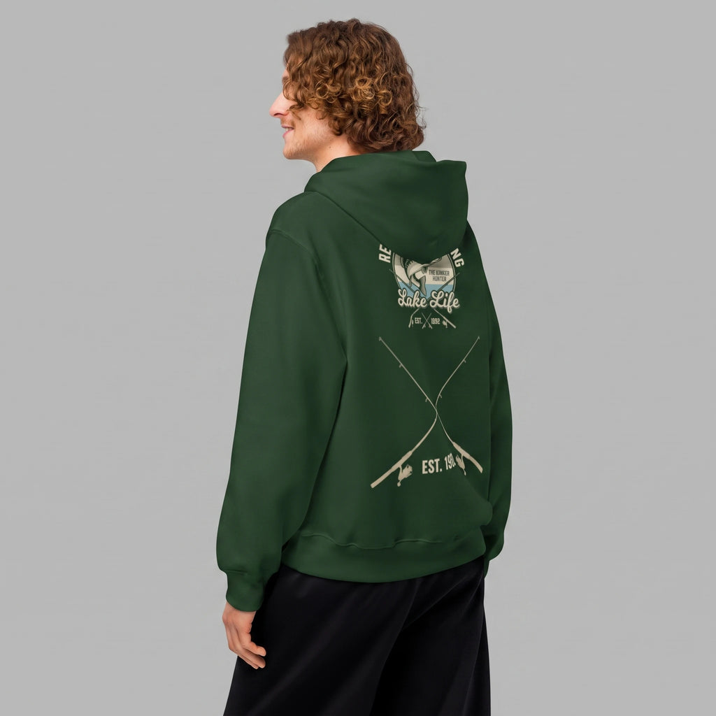 Retro Bass Fishing Oversized Hoodie