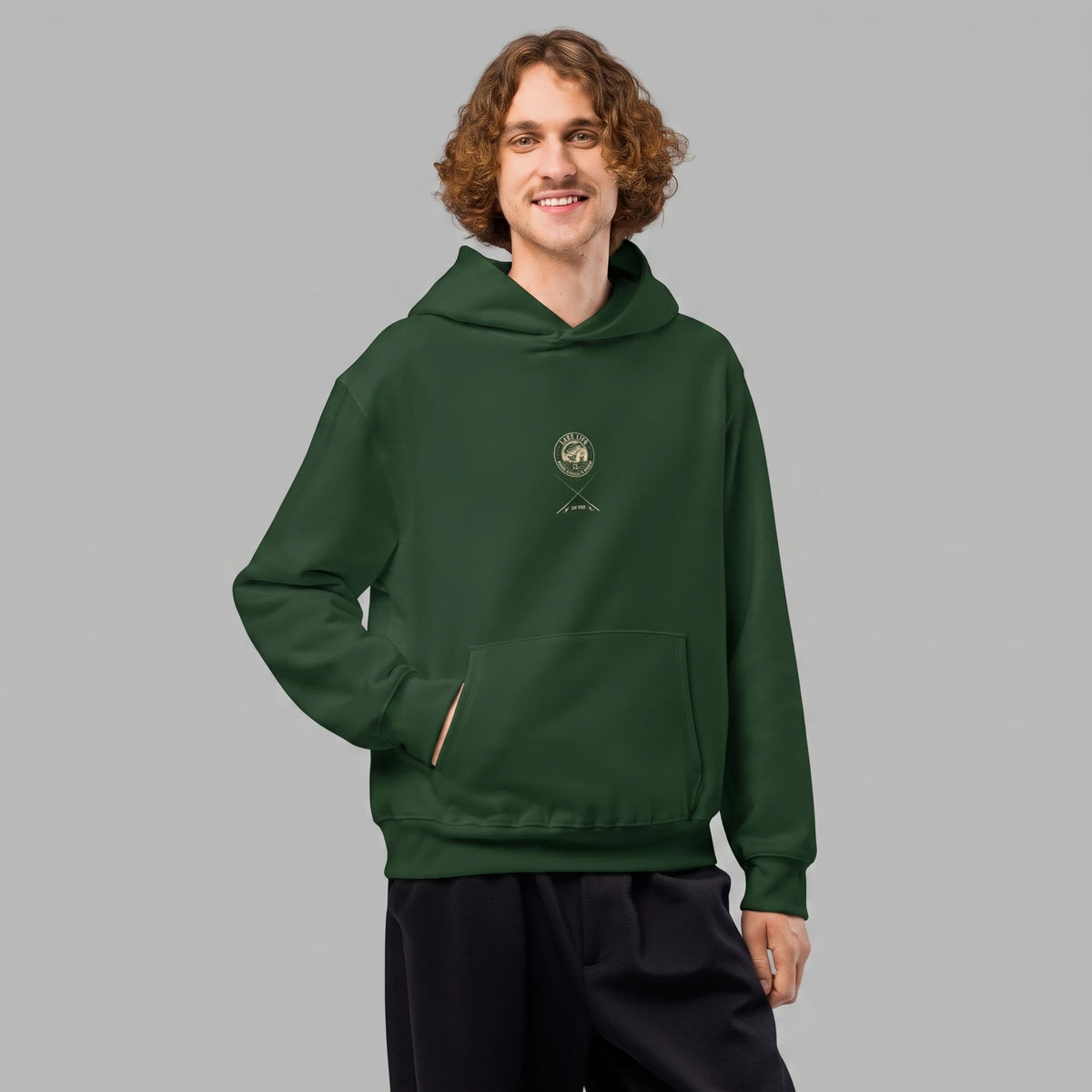 Retro Bass Fishing Oversized Hoodie
