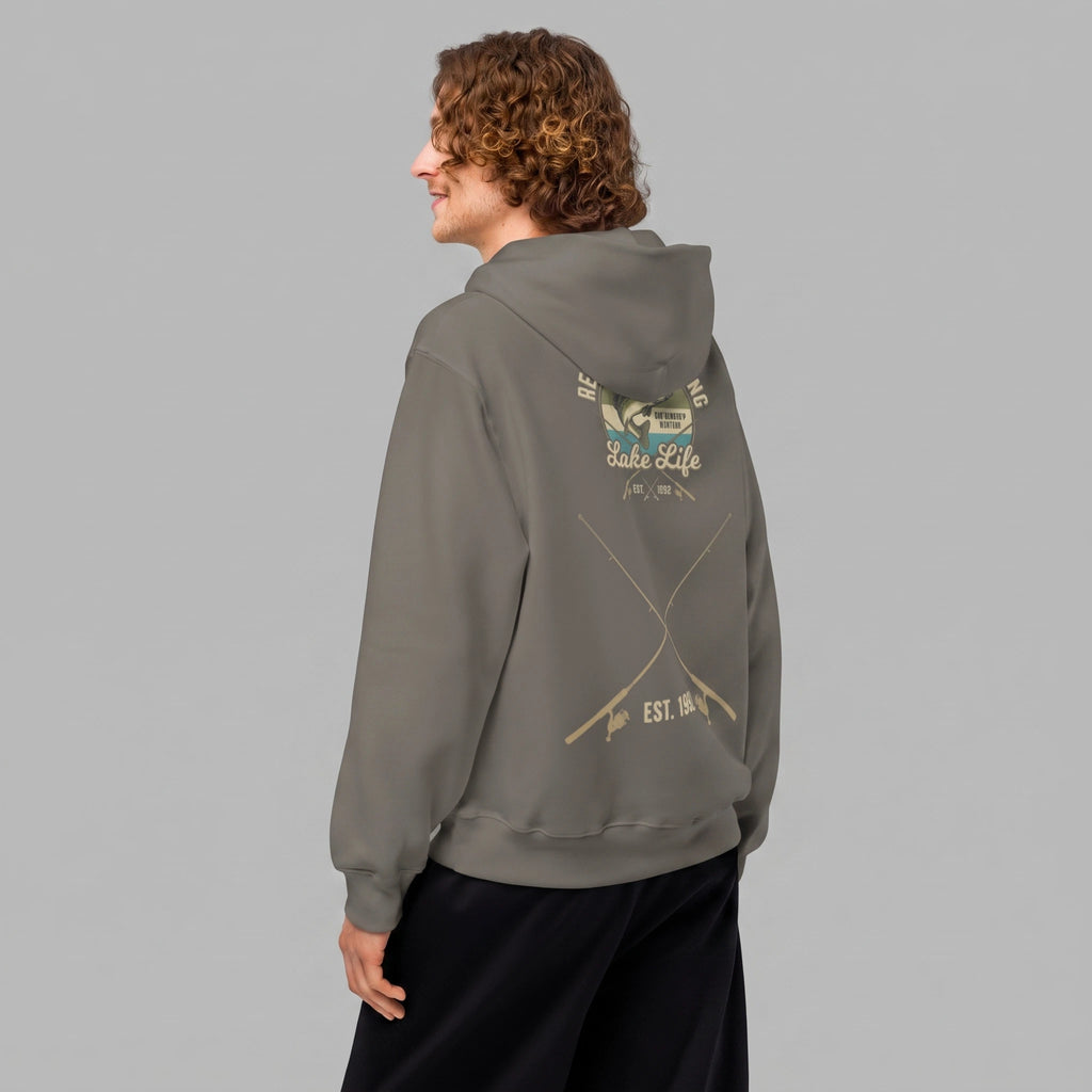 Retro Bass Fishing Oversized Hoodie