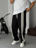 Unisex Oversize Tearaway Track Pants with Side Stripes