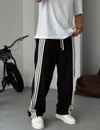 Unisex Oversize Tearaway Track Pants with Side Stripes