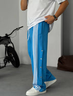 Unisex Oversize Tearaway Track Pants with Side Stripes