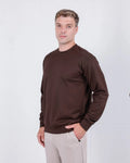 Ribbed Crew Neck Sweatshirt in brown, photo 1