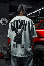 Champion's Spirit Men's Graphic Tee – Oversized Boxing-Inspired Streetwear
