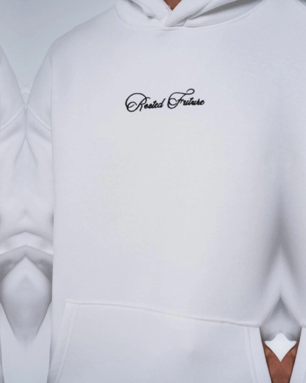 Rooted Future Oversized Hoodie in white, photo 2