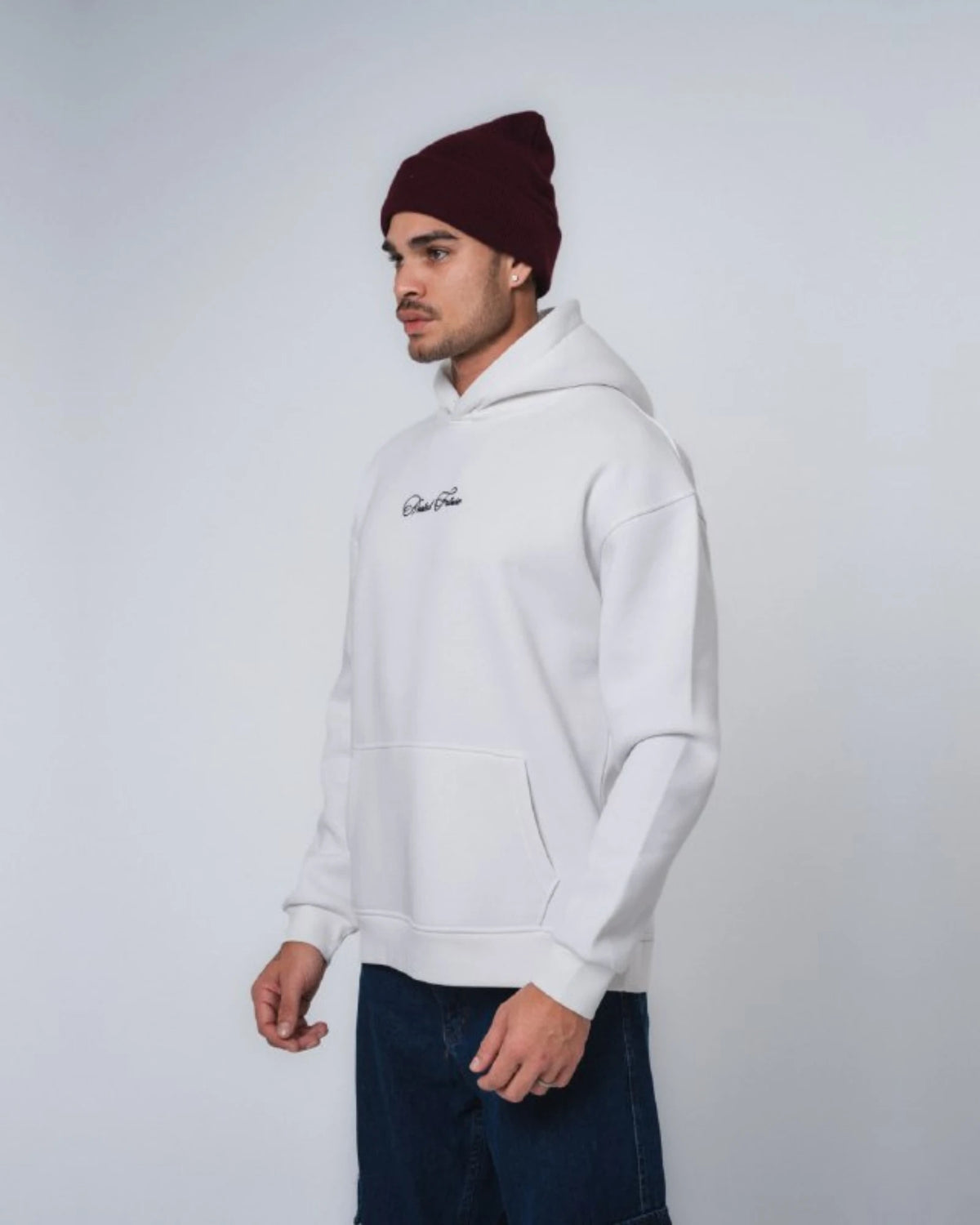 Rooted Future Oversized Hoodie in white, photo 4