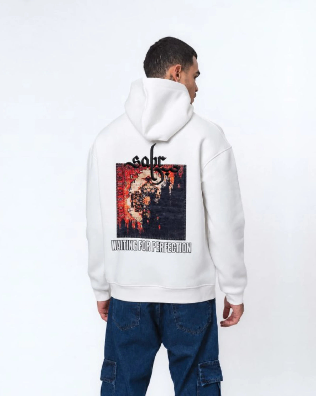 Sabr Oversized Hoodie in white, photo 1