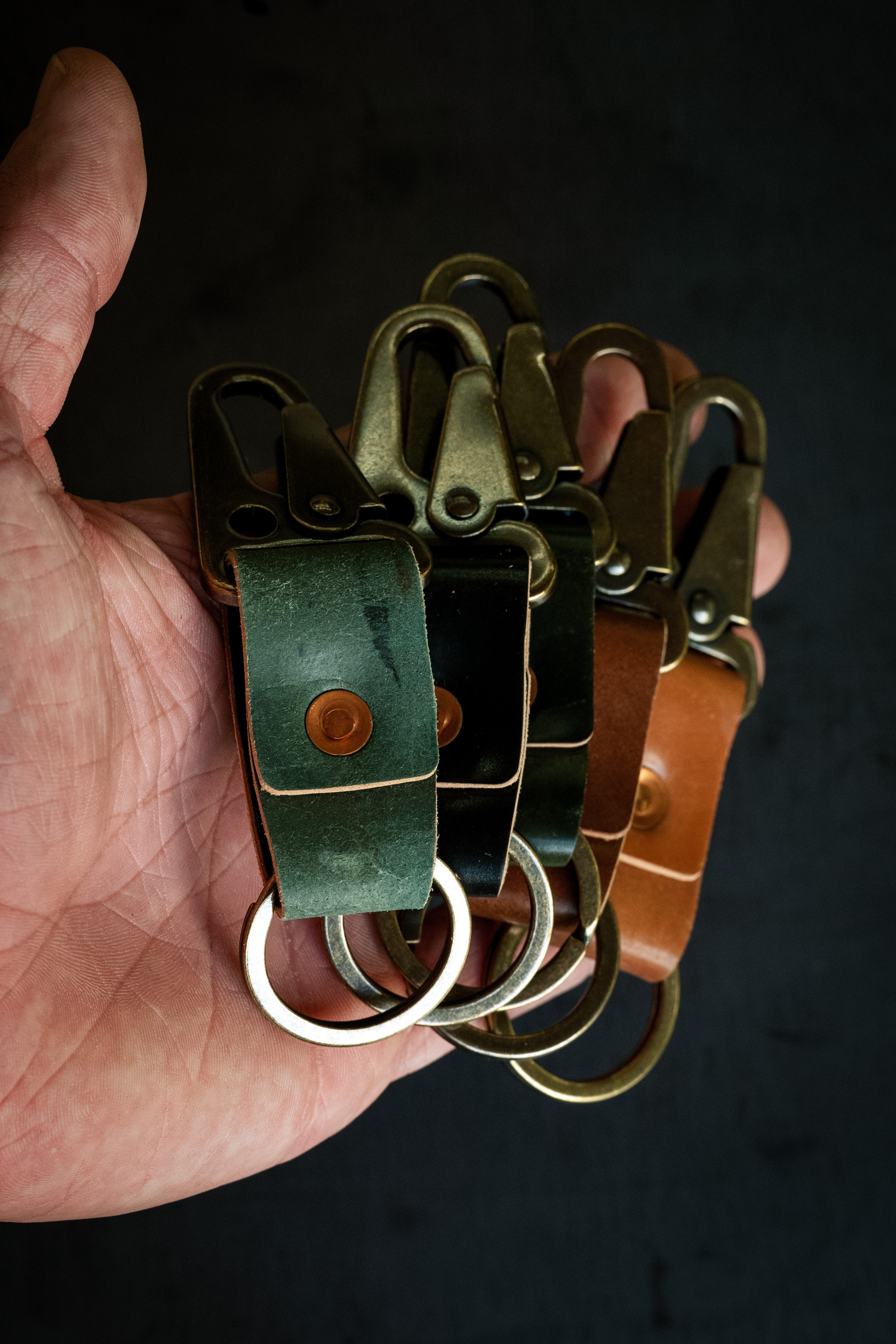 Key Clip - Natural Shell Cordovan