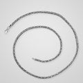 Men's 5 mm round Byzantine king chain necklace in 925 sterling silver