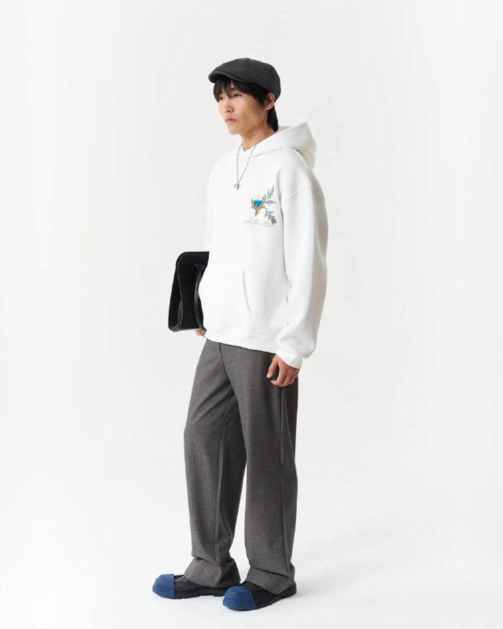 Tree of Life Authentic Patch Oversized Hoodie in white, photo 1