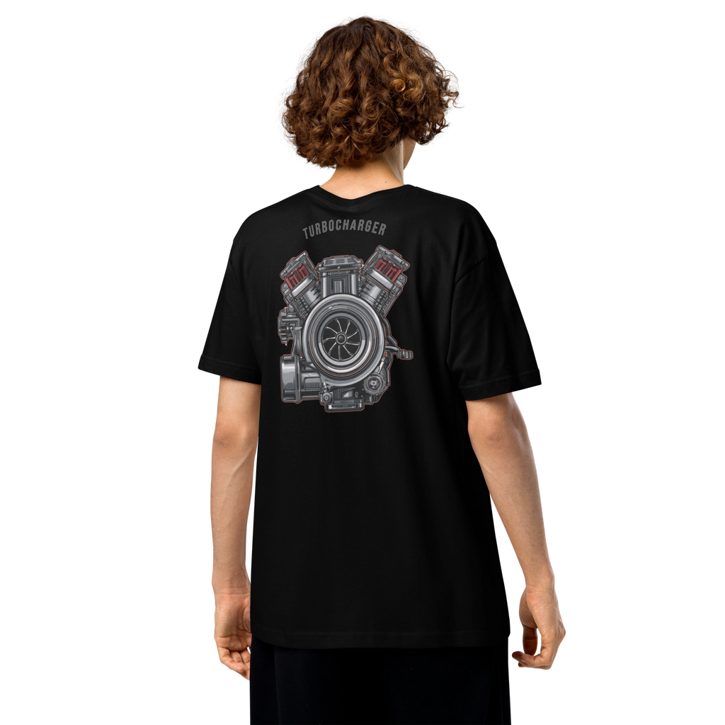Turbocharger Engine Graphic Unisex Fine Jersey Tee