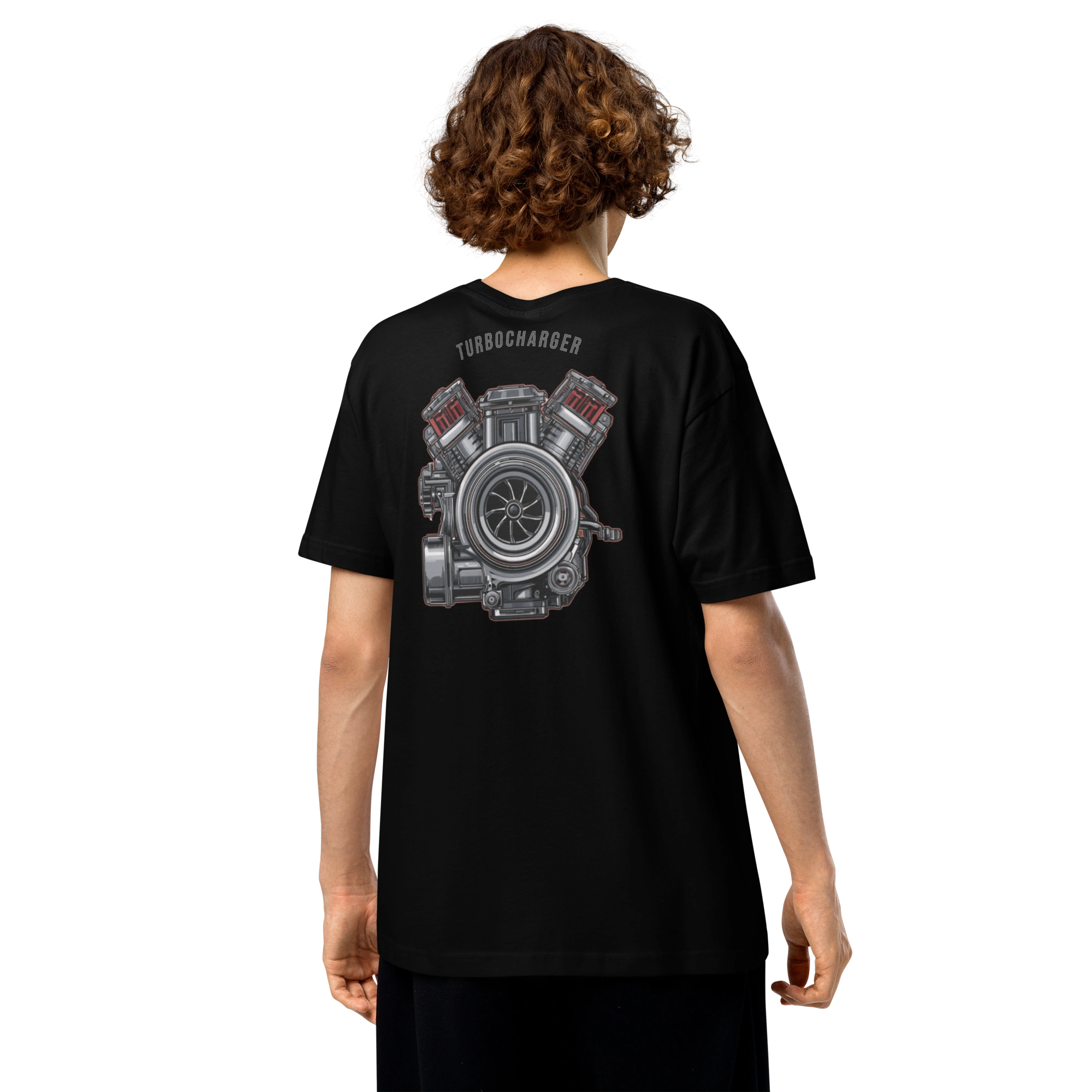 Turbocharger Engine Graphic Unisex Fine Jersey Tee